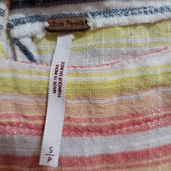 Free People Summer Nights Striped Dress Yellow Sz sm - Picture 8 of 11